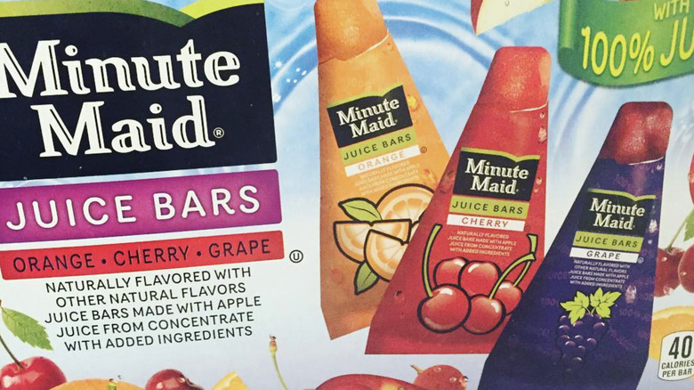 Box of Minute Maid frozen juice bars