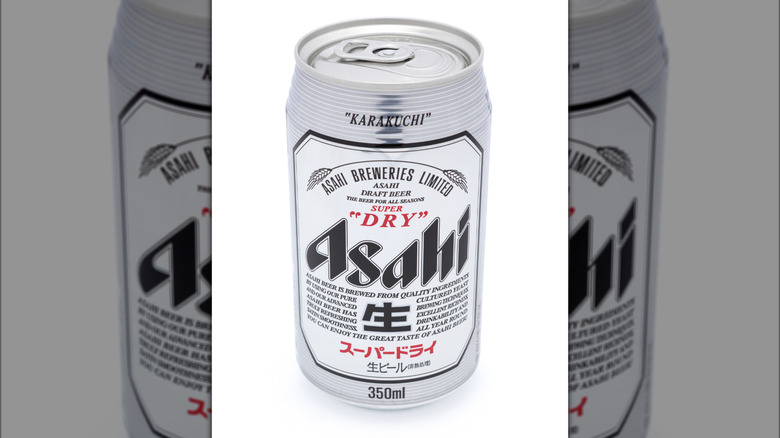 can of Asahi beer