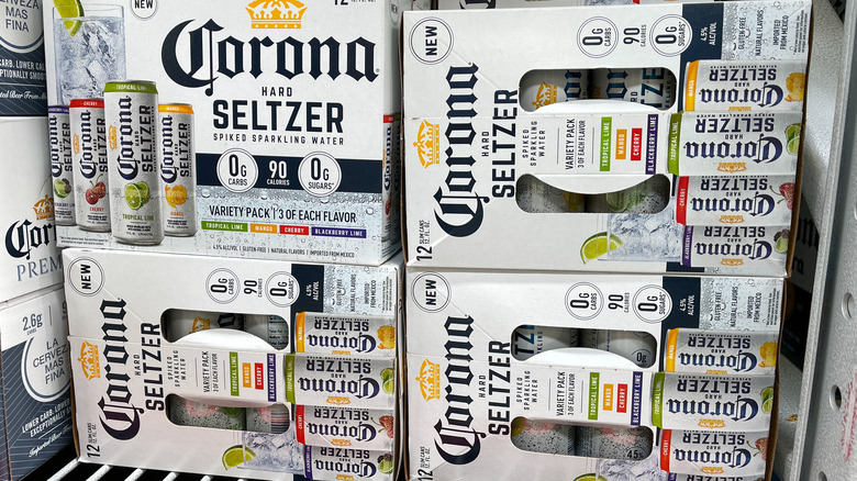 Boxes of Corona Hard Seltzer