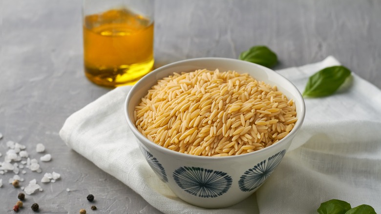 Olive oil and orzo 