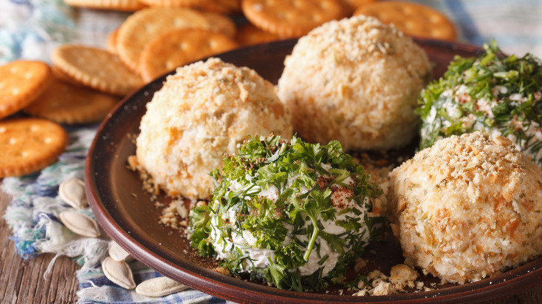 cheese balls on a plate