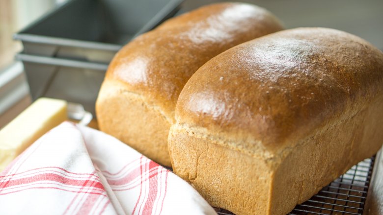 Using a thermometer with yeast bread