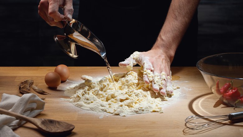 water dough for baking bread