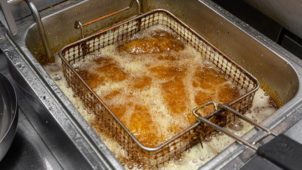 deep frying with oil