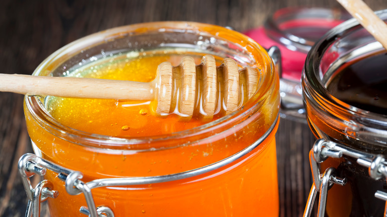 honey in a jar