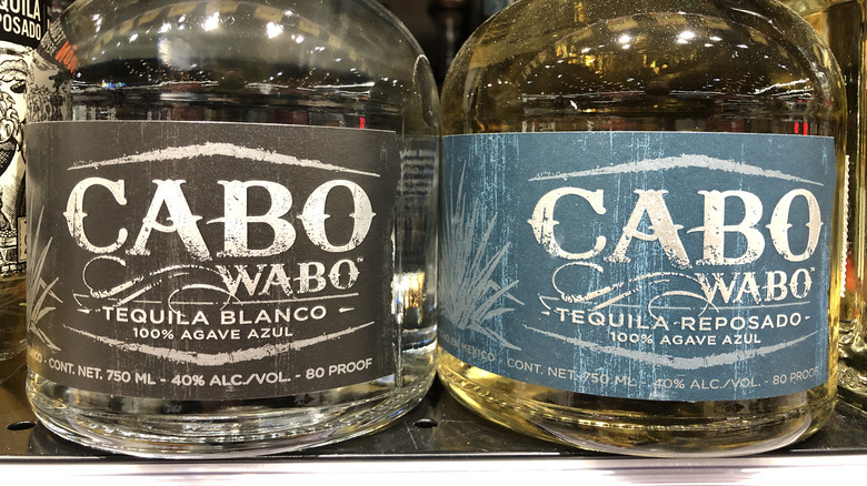 tequila bottles on a store shelf