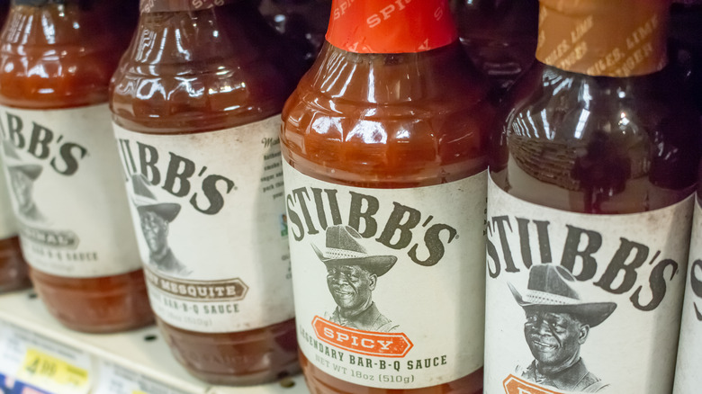 bbq sauce on a store shelf 