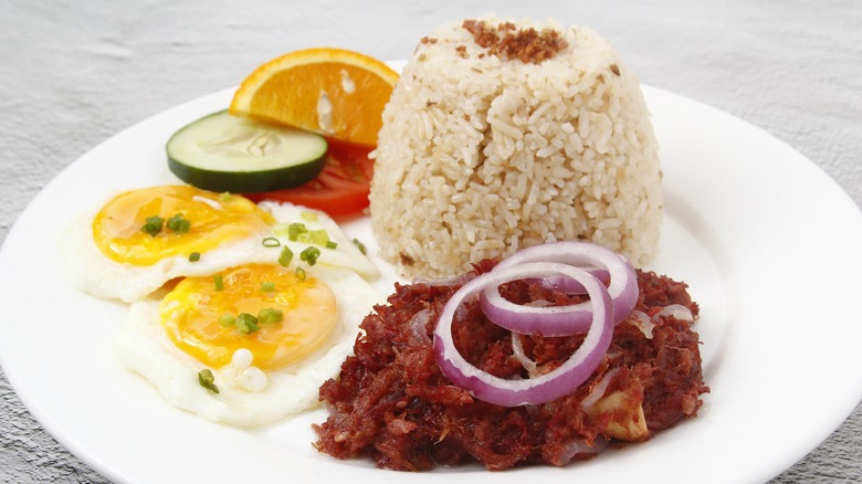 Corned beef Filipino dish cornsilog