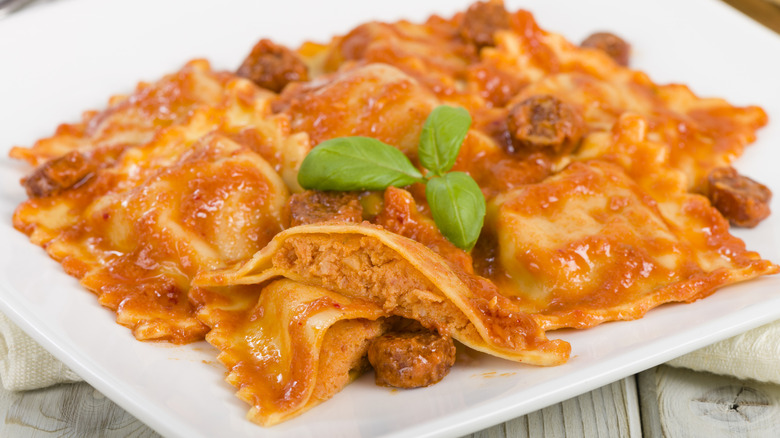 plate of ravioli