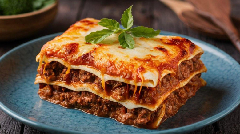 plate of lasagna