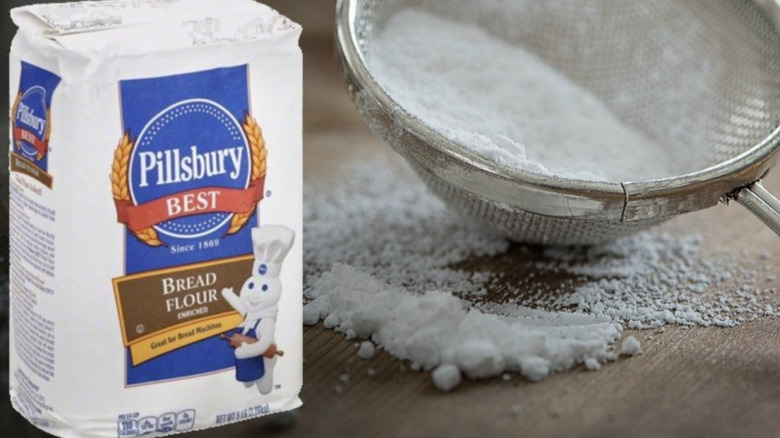 Pillsbury bread flour with sieve