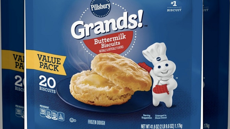 Package of Pillsbury frozen buttermilk biscuits