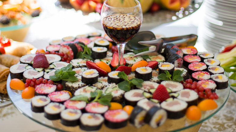 assorted sushi platter