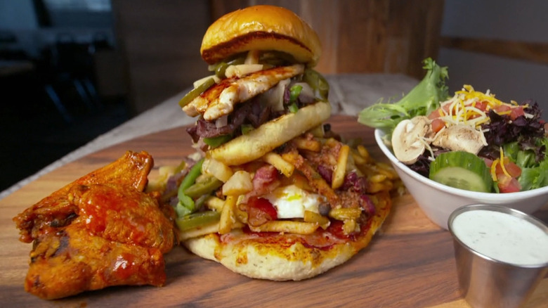 whole menu burger challenge plate