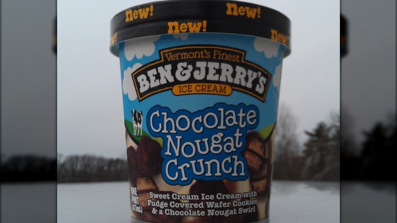 pint of Ben & Jerry's Chocolate Nougat Crunch ice cream