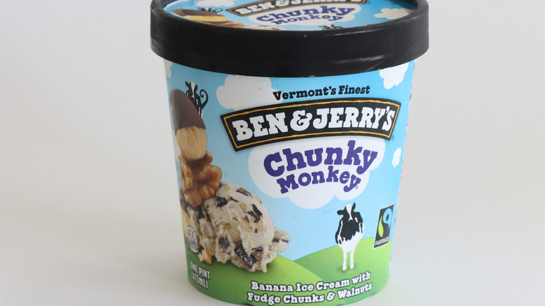 pint of Ben & Jerry's Chunky Monkey ice cream