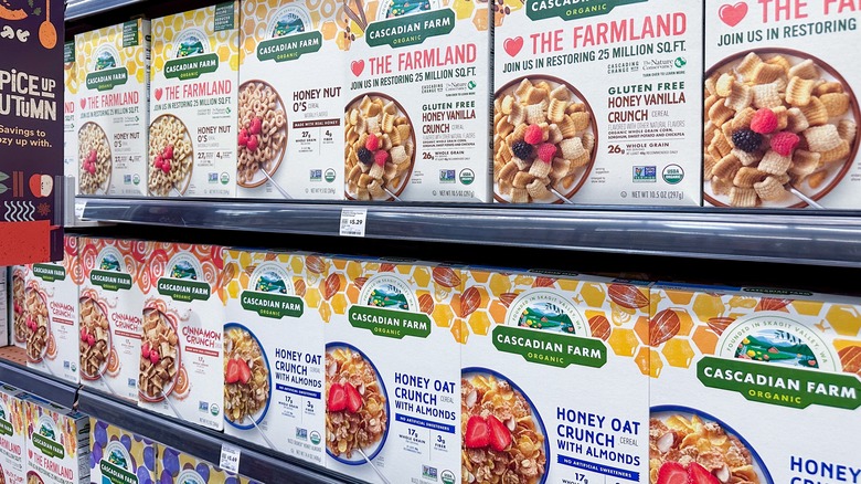 cascadian farm cereal aisle