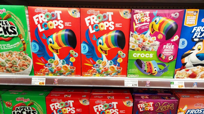 Boxes of Apple Jacks and Froot Loops