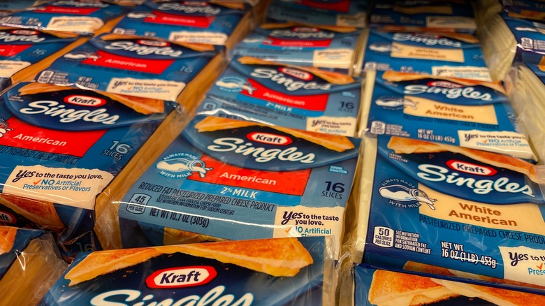 Kraft singles American cheese packets