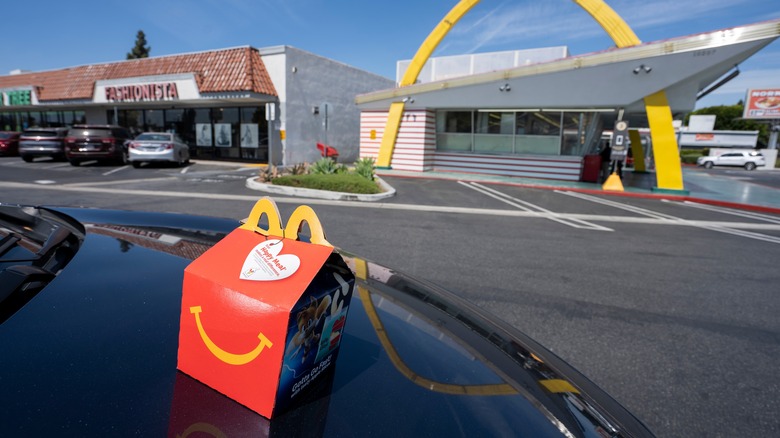 Happy Meal box on car