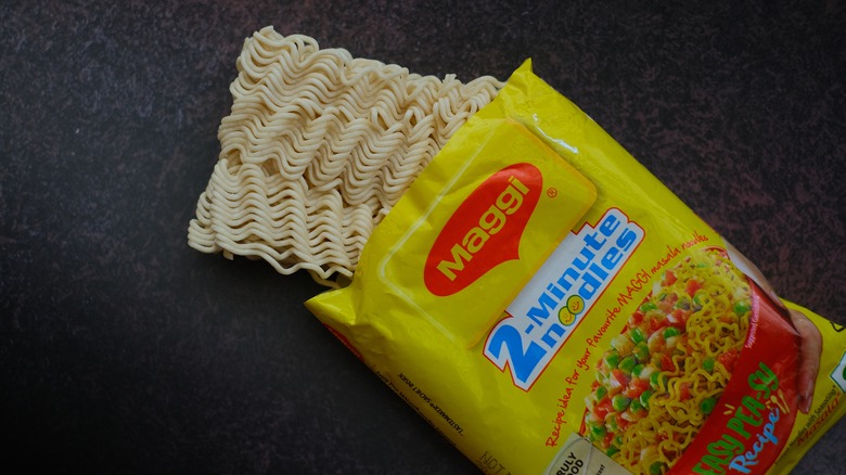 Packet of 2-minute Maggi noodles