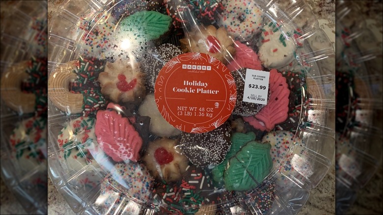 Platter of holiday cookies