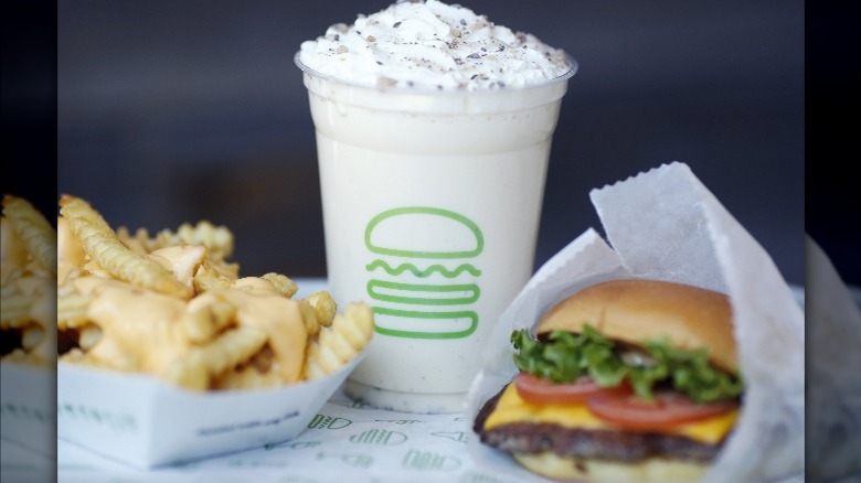 Shake Shack milkshake burger fries