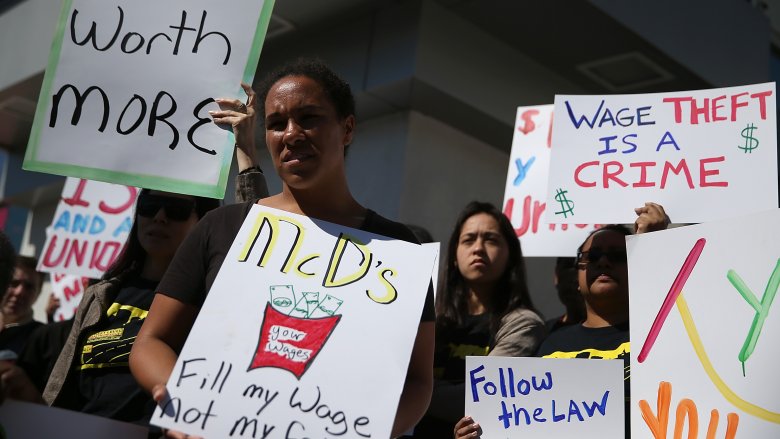 McDonald's protestors 