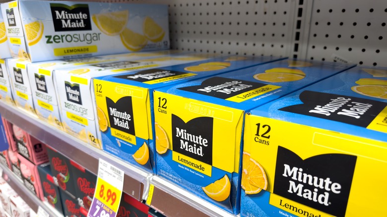 Crates of minute maid lemonade