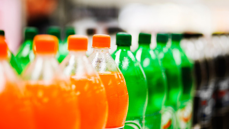 Various soda bottles