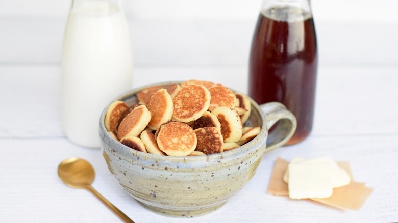 pancake cereal in bowl