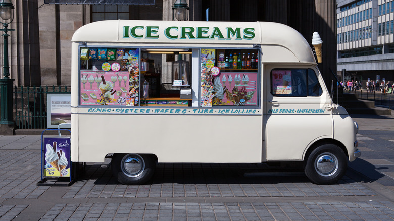 Ice cream truck on street