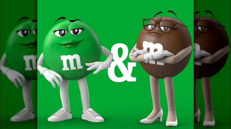 Green and brown M&M's