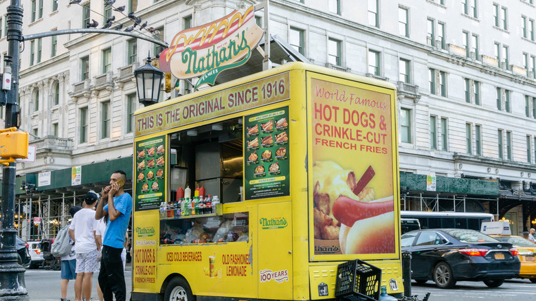 A Nathan's stall