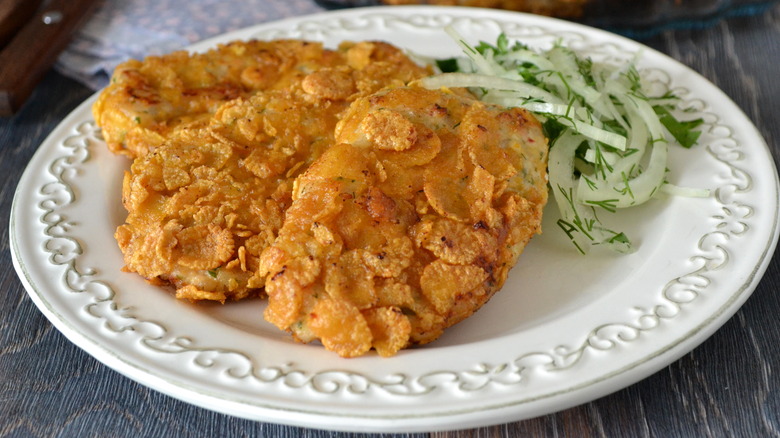 cornflake crusted chicken cutlets