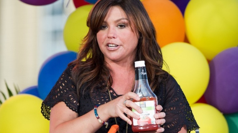 rachel ray holding ketchup bottle