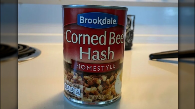 A close-up photo of corned beef hash