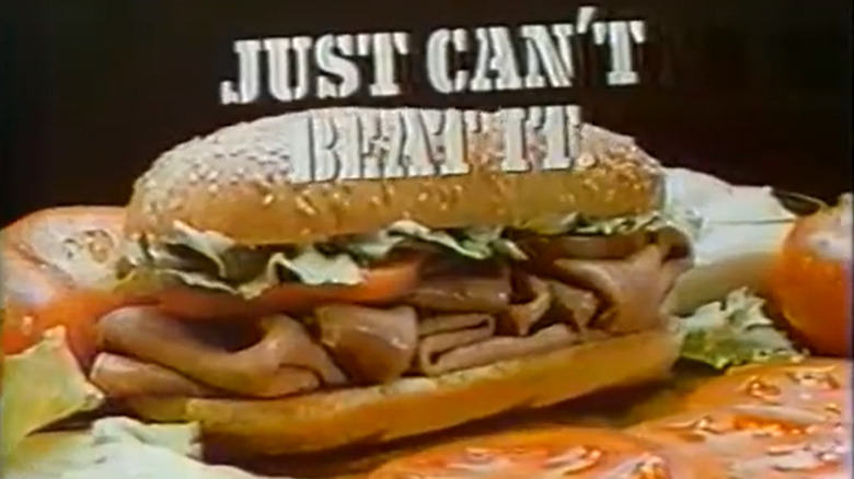 Burger King roast beef sandwich