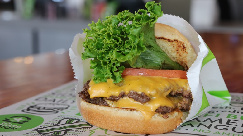 BurgerFi burger on table