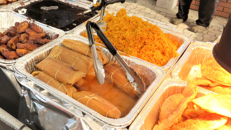 Tamales served at a vendor