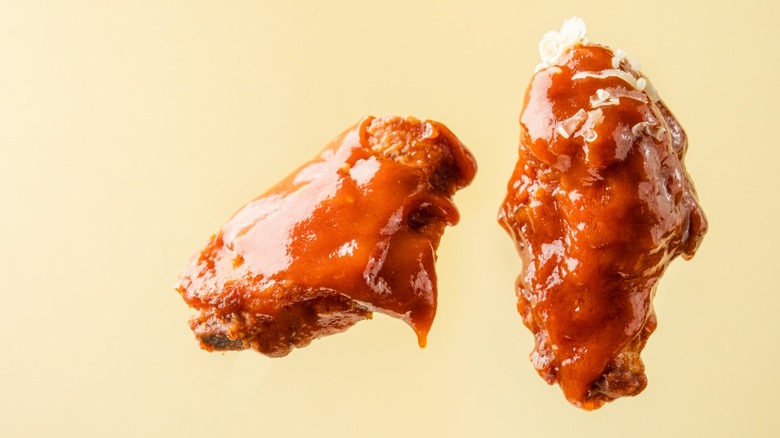 two saucy chicken wings