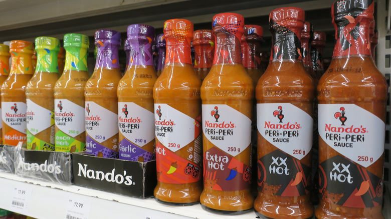 Nando's sauce bottles