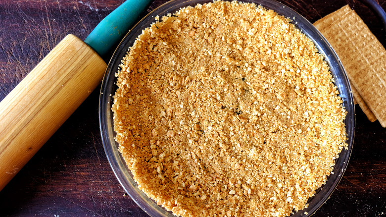 Graham Cracker crust in bowl