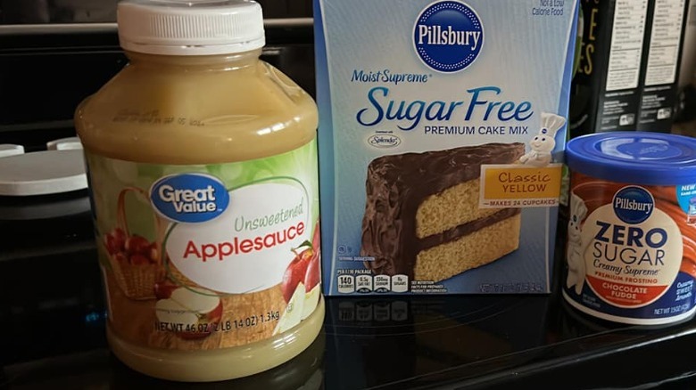 applesauce with boxed cake mix