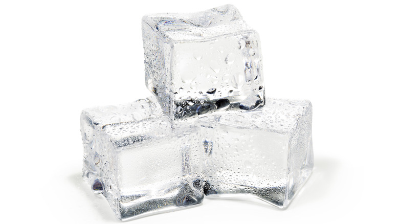 Three ice cubes