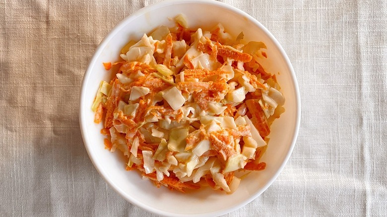 Chick-Fil-A copycat coleslaw prepared in a bowl