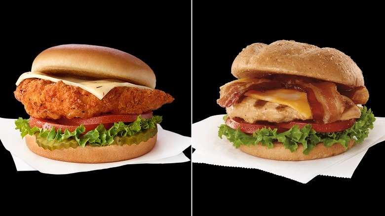 two Chick-fil-A sandwiches