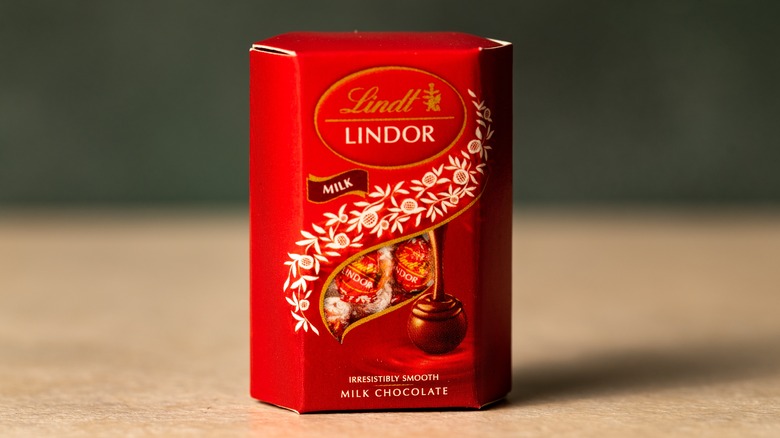 Container of Lindt Lindor truffles