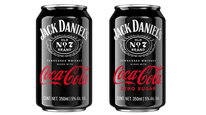 Jack-and-coke cocktail in a can