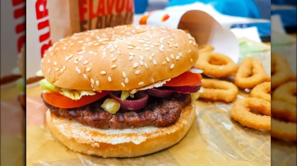 A Whopper burger from Burger King